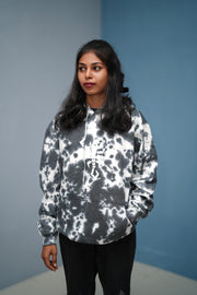 Unisex Tie-Dye Hoodie for Men & Women | Oversized Streetwear - Dark Grey